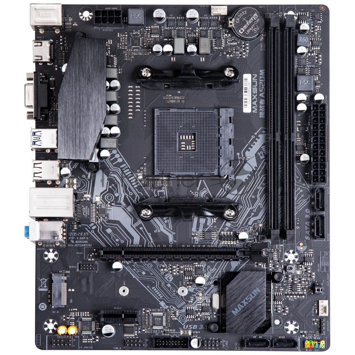 Материнская плата Maxsun MS-Challenger A520M, AM4, AMD A520, 2xDDR4, 4xSATA, 1xM.2, 1xPCIe 3.0 x16, 1xPCIe 3.0 x1, 1xVGA, 1xHDMI, 1x 1Gb LAN, 2xUSB 3.2 Gen1, 4xUSB 2.0, 3x3.5 мм, 5.1, microATX