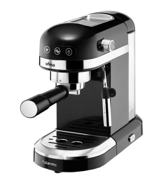 Кофеварка рожковая Ufesa PALERMO BLACK черный, исп. кофе - молотый, 1.5 л, 1350 Вт, 20 бар