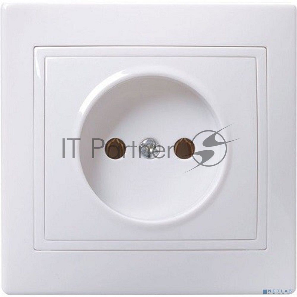 Розетка 1-м СП Кварта 10А IP20 без заземл. бел. IEK ERK13-K01-10-DM