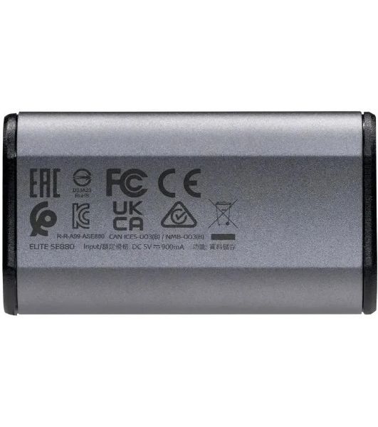 Внешний SSD ADATA Elite SE880, 4TB, USB 3.2 Gen 2x2 Type-C, R/W 2000/2000, серый
