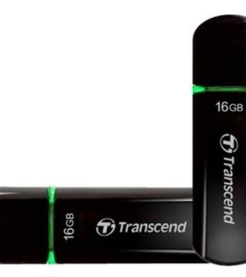 Флешка USB Transcend Jetflash 600 (TS16GJF600), 16Gb, USB 2.0, R/W 30/15, черный/зеленый