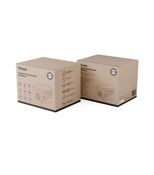 Генератор бензиновый Kranz KR9000EA-3, 9кВт, 230В/380В, 25л, коннектор автоматики, электростартер