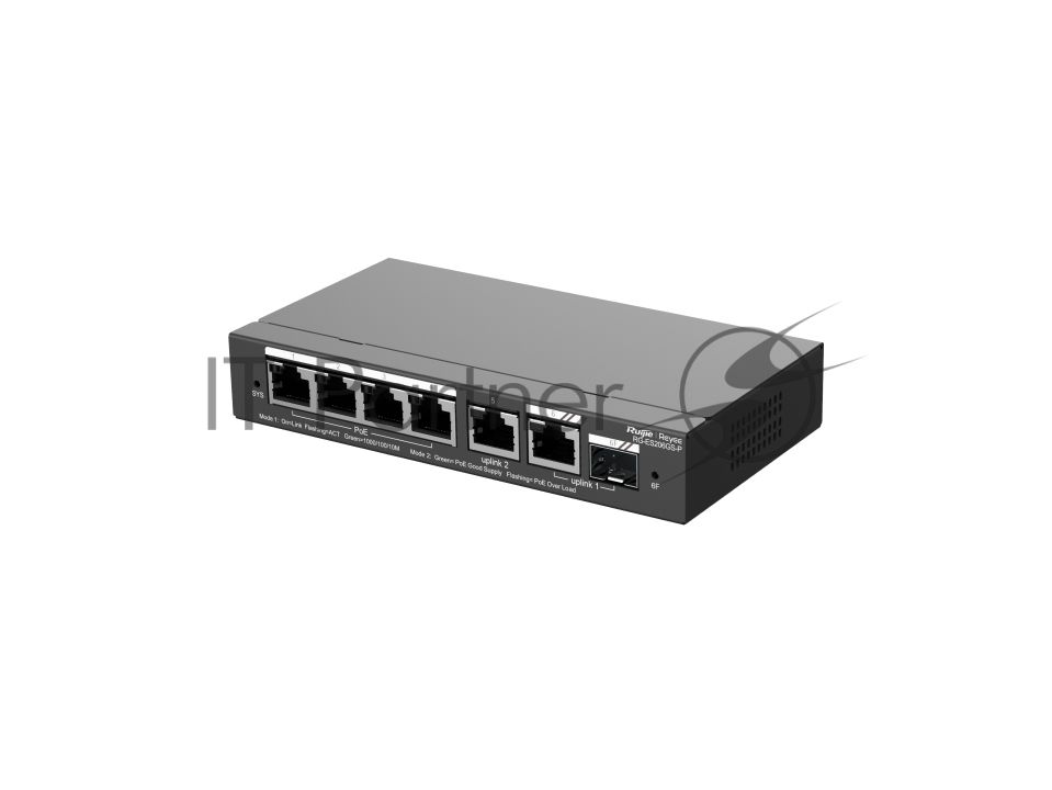 Коммутатор Ruijie Reyee RG-ES206GS-P, 4×1 Гбит/с PoE + 2×1 Гбит/с SFP, управляемый