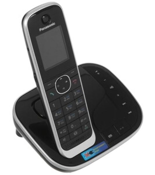 Телефон беспроводной (DECT) Panasonic KX-TGJ320RUB ной, АОН, черный, автоответчик