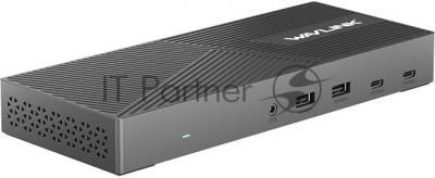 USB-концентратор WAVLINK USB-C Triple Display 4K@60Hz Universal /100W PowerDelivery Include 20V/8A Power Adapter/ 4xUSB3.0/3xUSB C/2xDP 4K 60HZ/3xHDMI 4K 60HZ/1xGigabit LAN/1xAudio In/Out