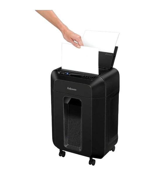 Шредер Fellowes AutoMax 80M FS-46215, минирезка, DIN P-4, 4х12 мм, автоподача 80 лст., 17 лтр., автореверс, уничт.: скобы, скрепки, пл. карты