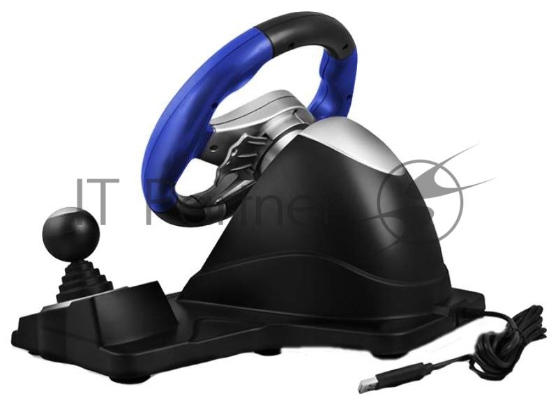 Руль черный Sven GC-W600 (виброотдача, педали, джойстик, 12 кн., USB)