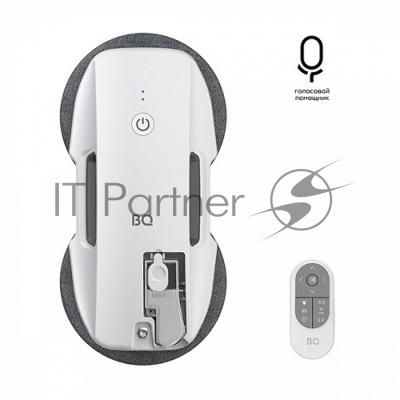 Робот-мойщик окон BQ WR201S White. Мощность 90 Вт/Объем 20 мл/Объем для чистящего средства 100мл/Параметры электропитания 100-240 В,50-60 Гц/Страховочный трос 5м/Минимальная рабочая зона 35х35см/Планирования пути IQ навигатор"