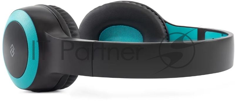 Гарнитура накладные Digma BT-15 черный/голубой беспроводные bluetooth оголовье