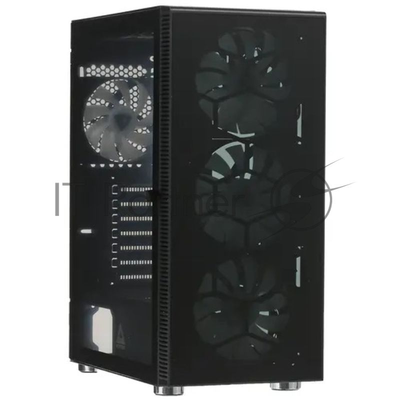 Компьютерный корпус Montech X3 GLASS, без БП, ATX 6x120мм 2xUSB 3.0 1xUSB3.1 audio bott PSU, черный