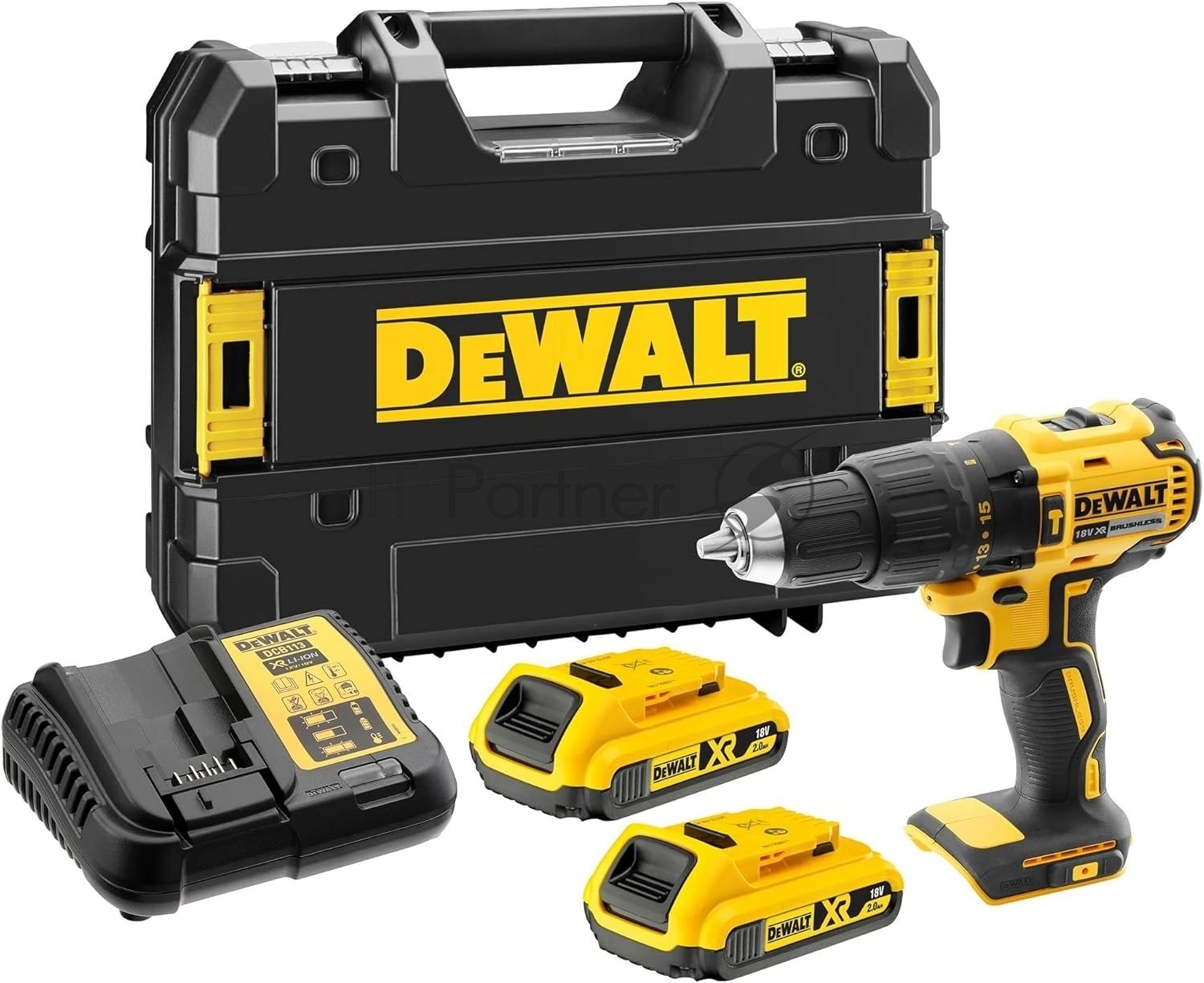 Дрель Dewalt Акку. удар. бесщеточная, 18В, 2 б DCD778D2T-QW