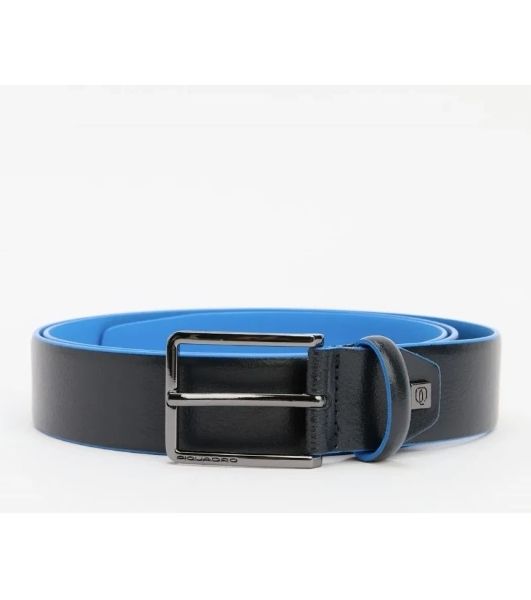 Ремень мужской Piquadro Blue Square CUBOX15B2R/BLU2, синий, натур.кожа