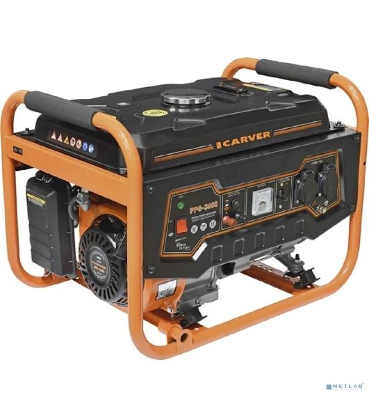 Электрогенератор бензиновый Carver PPG-3600, 2.8 кВт, 67 дБ, 40 кг