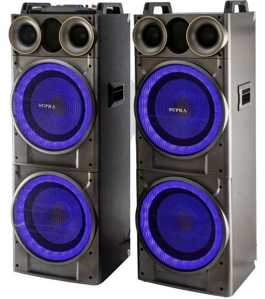 Минисистема SUPRA SMB-2150 черный 1200Вт FM USB BT SD (в комплекте: активн.+пассив.колонки)