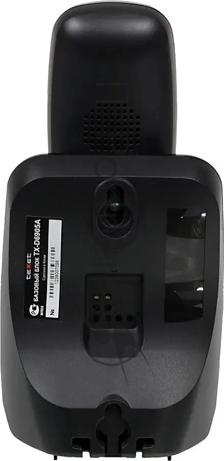 Радиотелефон teXet TX-D6905A черный (громкая связь,телефонная книга на 50 имен и номеров, определитель номера, будильник)