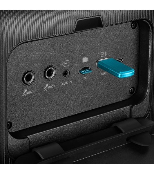 Портативная колонка SVEN PS-880, черный, 1.0, 110 Вт (RMS), Bluetooth, FM, USB, microSD, LED-дисплей, аккумулятор