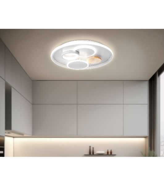 Светильник Ambrella light FL4803 GR серый 3000K-6400K 70W D500*95 (ПДУ ИК)