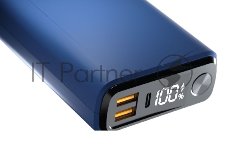 Портативный аккумулятор OLMIO QS-30, 30000mAh, 22.5W, QuickCharge3.0/PowerDelivery, LCD, темно-синий
