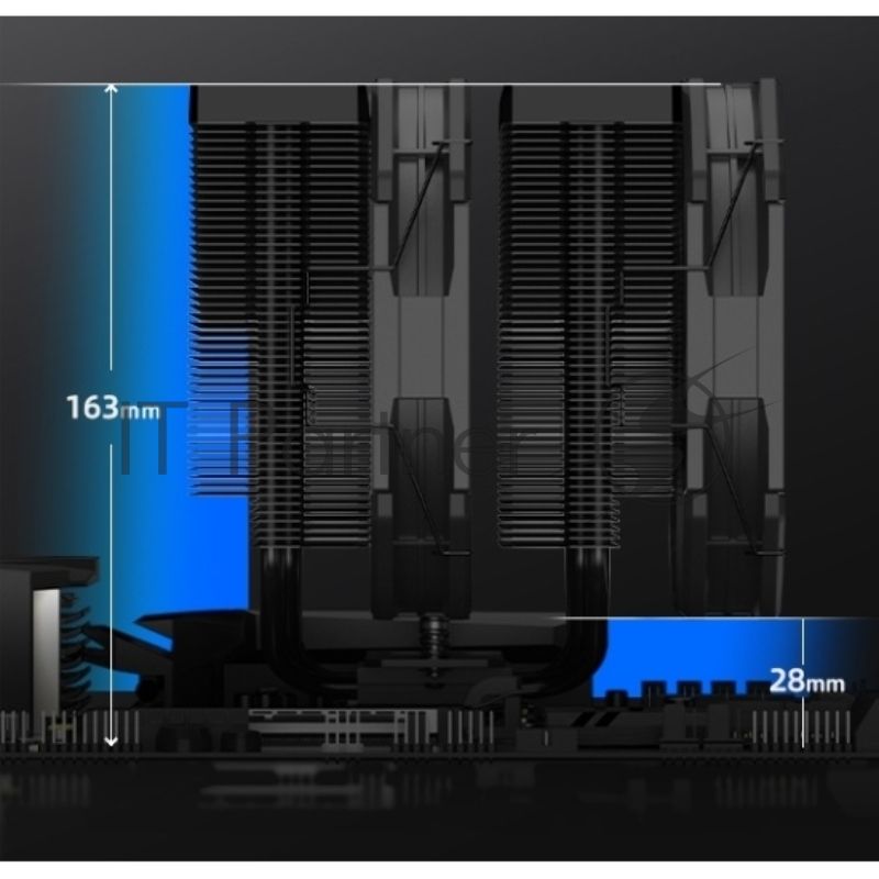 Устройство охлаждения(кулер) ID-Cooling Frozn A720 черный 140мм алюминий+медь 2000rpm 33.5db 4-pin 300W 163мм