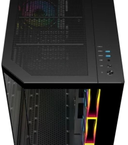 Корпус Eurocase M430ZAF Black, Midi-Tower, чёрный, 4 x 120 мм (3 x 120 мм на боковой панели, 1 x 120 мм на задней)