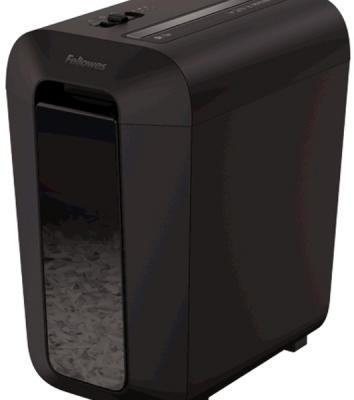 Шредер Fellowes PowerShred LX65 черный (секр.P-4)/перекрестный/10лист./22лтр./скрепки/скобы/пл.карты