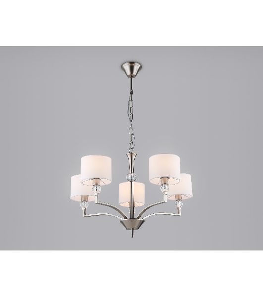 Люстра Ambrella light LH71121/5 SN/WH никель/белый E14/5 max 40W D660*880