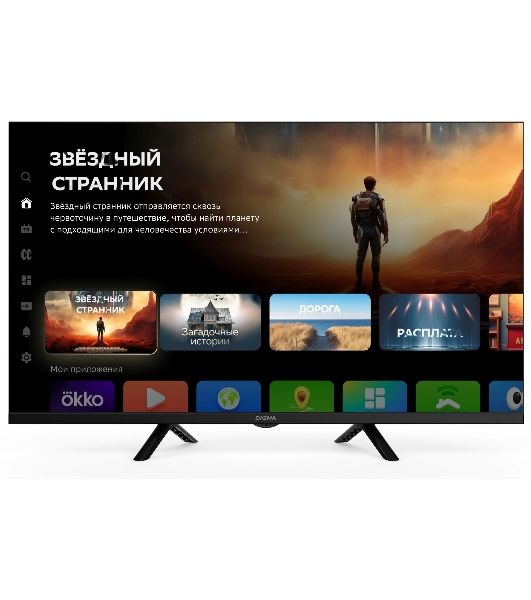 Телевизор Digma 32" DM-LED32SBB34 Metal черный LED HD 60Hz Салют ТВ