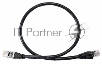 Патч-корд литой AOpen ANP612B-BK-0.5M (7/0.20) UTP кат.6 черный 0,5m