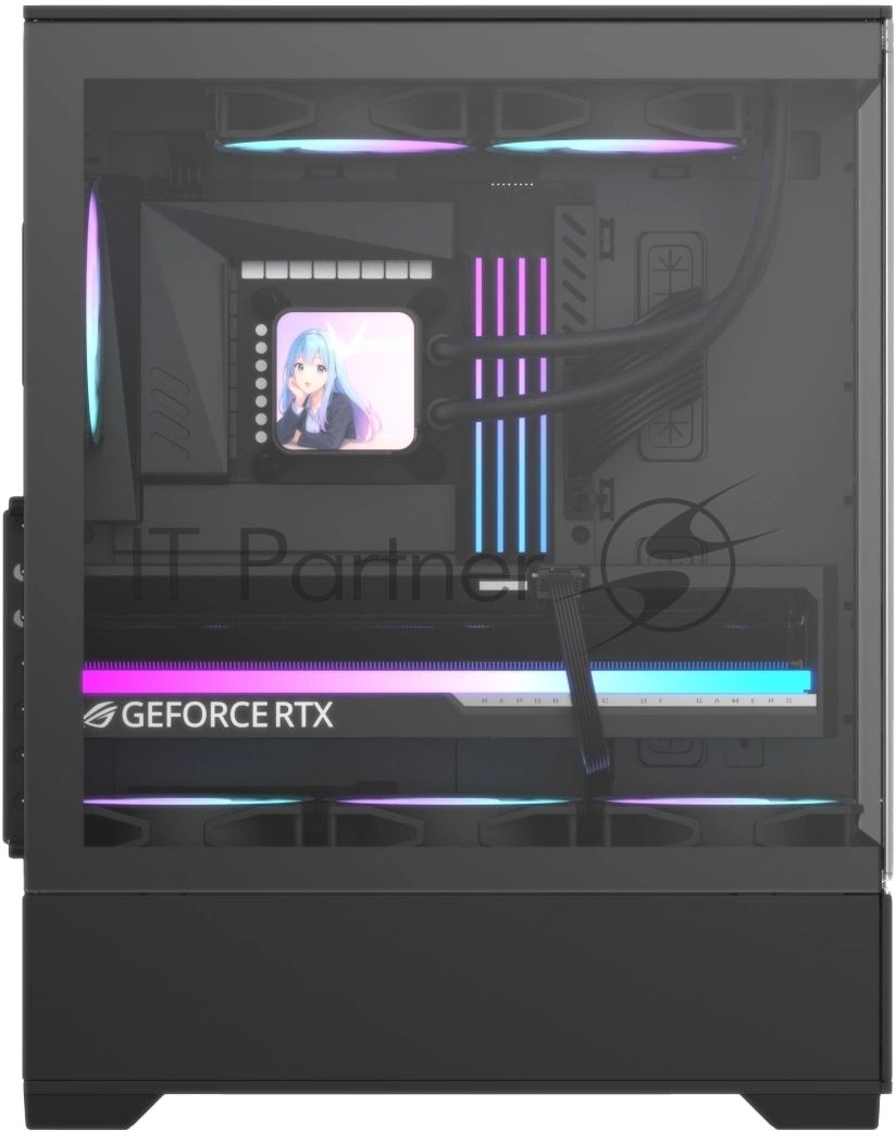 Корпус Formula Crystal Z1 V2 Black, Midi-Tower, чёрный