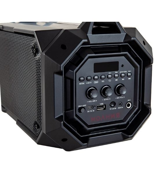 Колонка портативная Ural Молния Молния 600 черный 60W 2.0 BT/3.5Jack 3000mAh