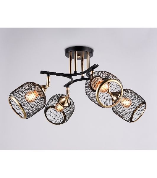 Светильник Ambrella light TR80177/4 BK/FGD черный/золото E27/4 max 40W D640*260