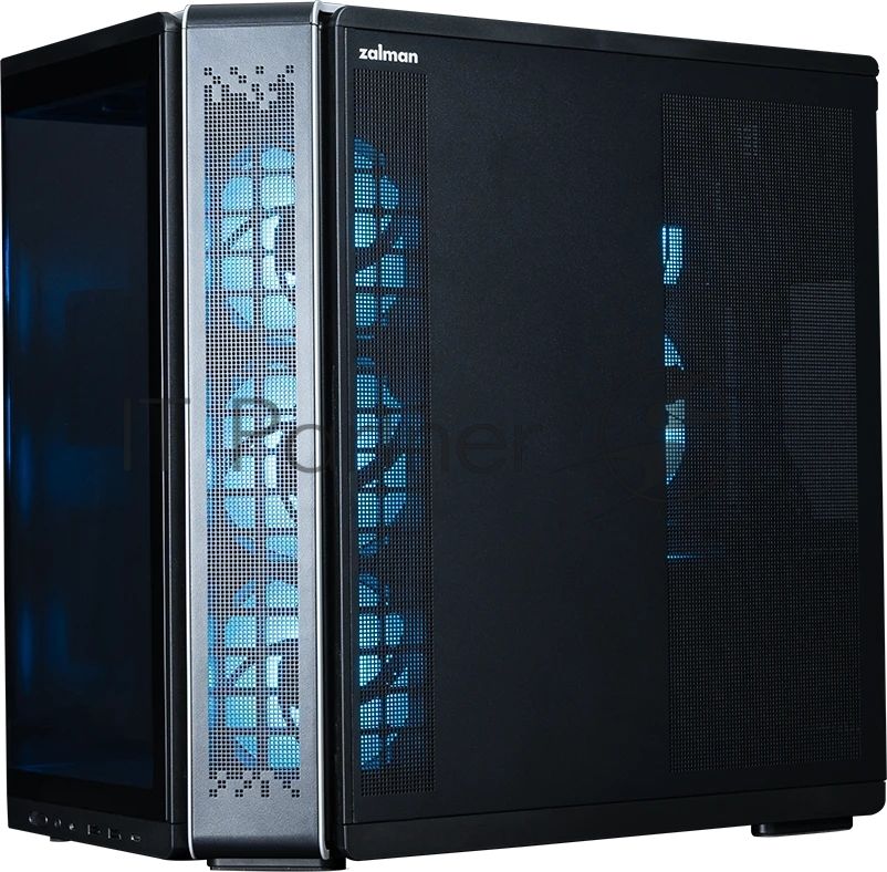 Компьютерный корпус ZALMAN MidTower P60 black (ATX, без БП, 2xUSB 3.0+USB Type C, 5x120мм ARGb) (Zalman P60 Black)