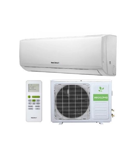Кондиционер сплит-система настенного типа NeoClima NS/NU-HAL09F32 9000 BTU, 25 м², 25/35 дБ, охлаждение, обогрев, осушение, белый