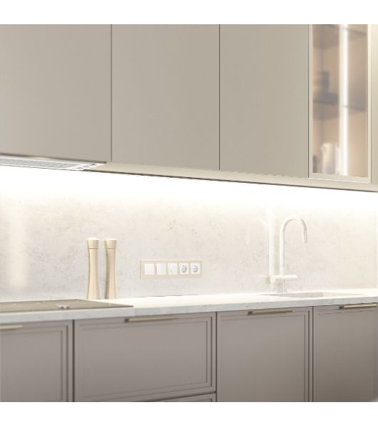Рамка на 5 постов Senso (шампань, стекло soft-touch) W0053111