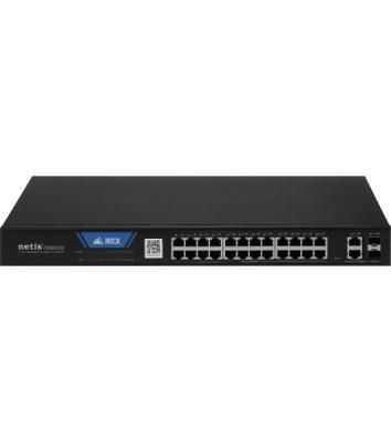 Коммутатор Netis ST228GPR-2G2S, 24×1 Гбит/с PoE+ + 2×1 Гбит/с + 2×1 Гбит/с SFP, настраиваемый