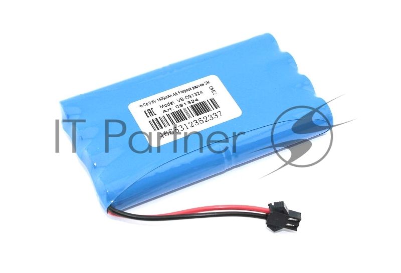 Портативный аккумулятор Ni-Cd 9,6V 1400mAh AA Flatpack разъем SM
