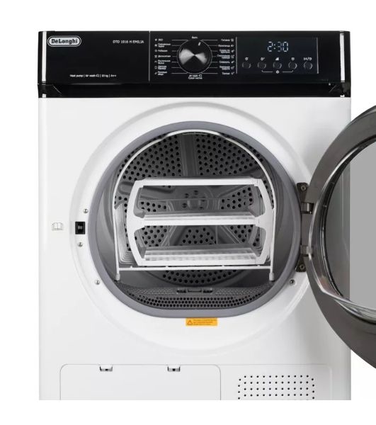 Сушильная машина DeLonghi DTD 1016 H EMILIA белый, 10 кг, сушка - конденсационная, программ - 15, 59.5 x 85 x 64.5 см