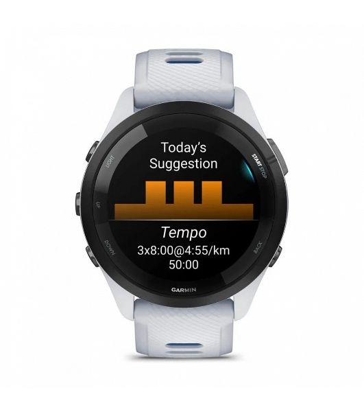 Умные часы Garmin Forerunner 265, 1.3" AMOLED, 5G, Wi-Fi, Bluetooth, NFC, IPX7, белый