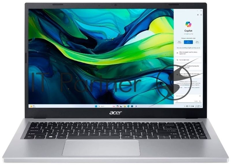 Ноутбук ACER Aspire AG15-21PT-R5GQ/15.6"/IPS/AMD Ryzen 5 7520U/8Gb/512Gb SSD/AMD Radeon Graphics/Windows 11 Home/серебристый/1.73kg