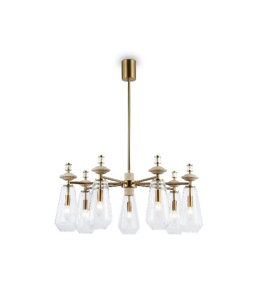 Люстра Ambrella light LH53306/7 BS/CL латунь/прозрачный E14*7 max 40W D770*925