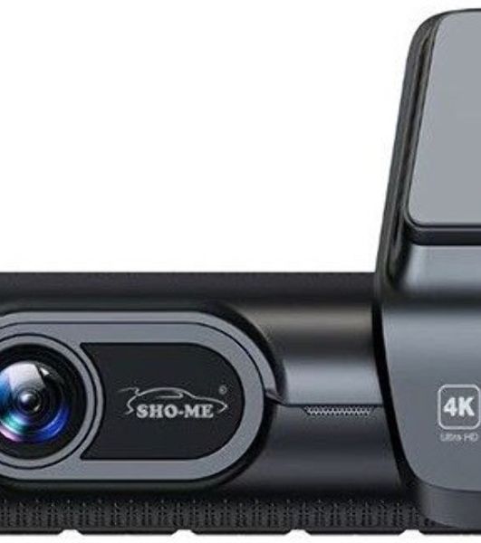 Видеорегистратор Sho-Me FHD-975, 3840x2160, 3.59", с камерой заднего вида, GPS, Wi-Fi, G-сенсор, датчик движения