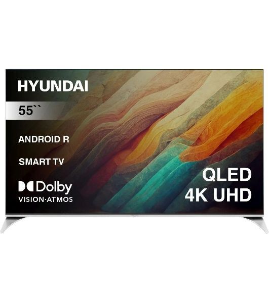 Телевизор Hyundai 55" H-LED55QBU7500 черный QLED UHD 60Hz Smart TV