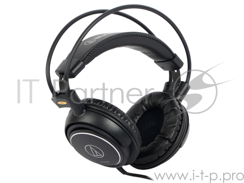 Наушники AUDIO-TECHNICA ATH-AVC500, дуговое крепление, част. диапазон: 10-25000Гц, макс. входн. мощность 1800мВт, чувствит. 106дБ/мВт, сопростивление 40Ом, диаметр мембраны 53мм, шнур 3м, штекер 3,5мм, в комплекте адаптер на 6,3мм