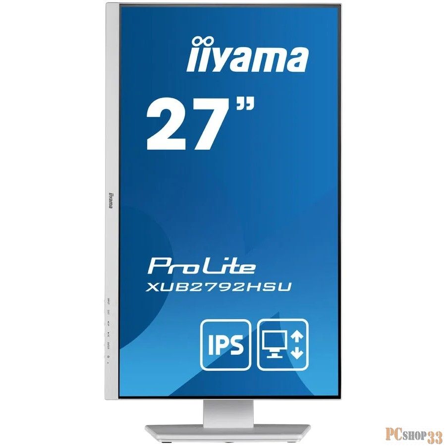 Монитор LCD 27'' 16:9 1920х1080(FHD) IPS, nonGLARE, 75 Гц, 250cd/m2, H178°/V178°, 1000:1, 80M:1, 16.7M, 4ms, VGA, HDMI, DP, white