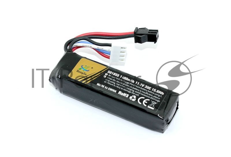 Портативный аккумулятор Li-Pol 11.1V 401855 1400mAh разъем SM