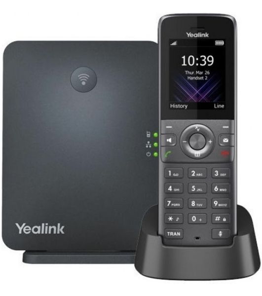 Телефон DECT-трубка Yealink W73P DECT (база W70B+трубка W73H) до 10 SIP-аккаунтов, до 10 трубок на базу, до 20 одноврем. Вызовов