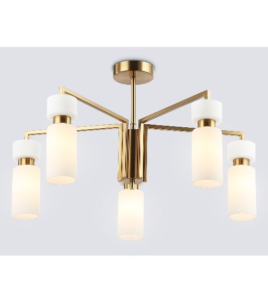 Люстра Ambrella light LH56124/5 BS/FR латунь/белый матовый E14*5 max 40W D605*350