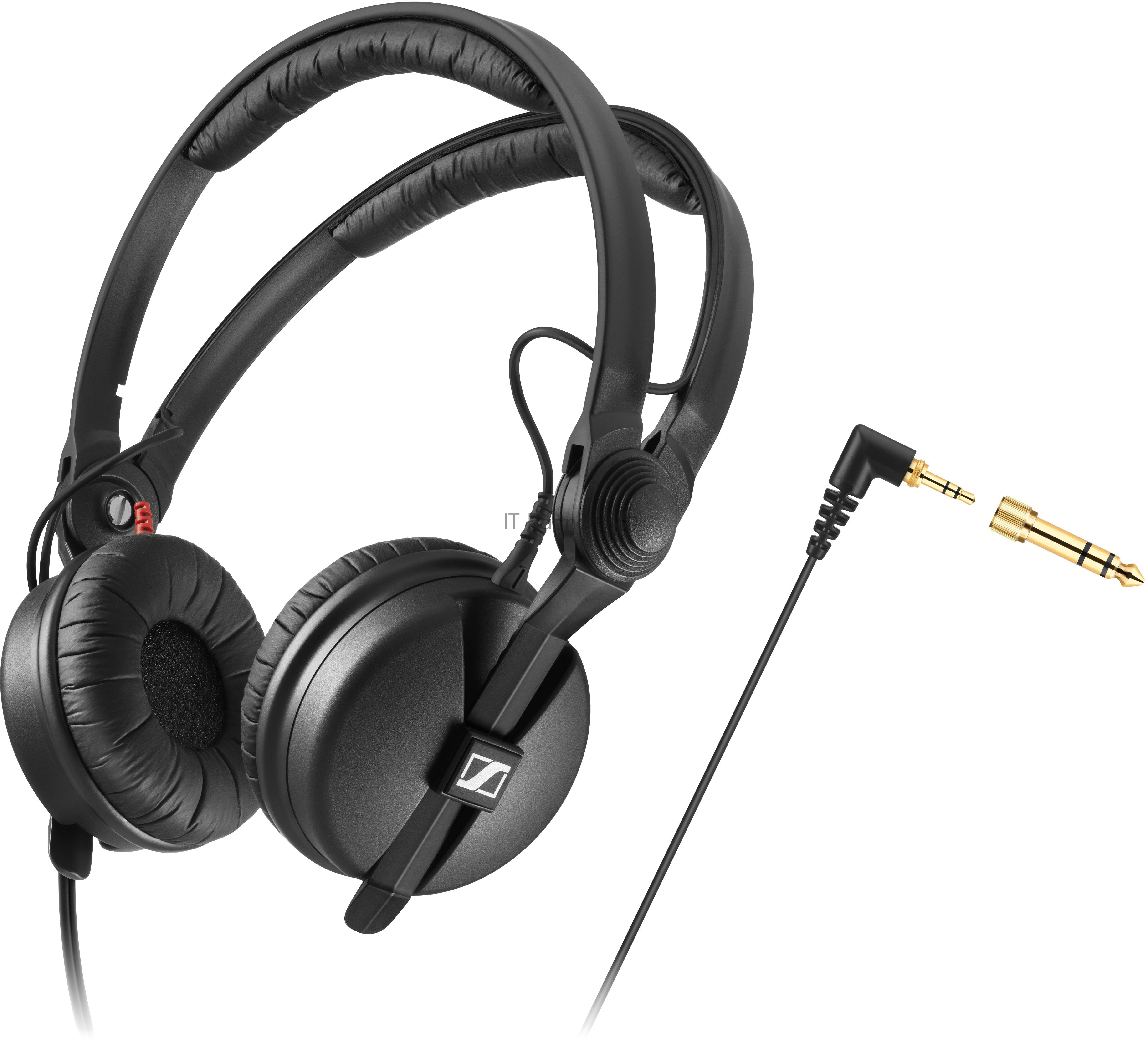 Наушники Sennheiser HD 25 накладные закрытые 16-22000Гц 1.5м отсоединяемый кабель 3.5мм/6.3мм 120дБ 70Ом