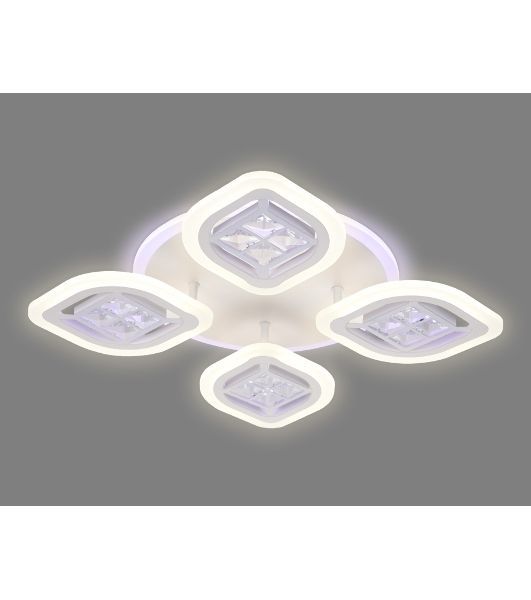 Светильник Ambrella light FA280/4 WH белый 69W 530*530*80 (ПДУ РАДИО 2.4G)