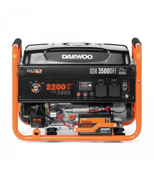 Генератор DAEWOO GDA 3500 DFE бак 18л быстрый запуск бензиновый + газ